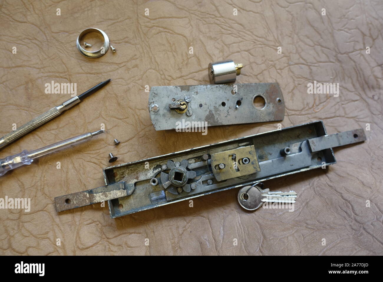 Keys in repair Workshop Stock Photo