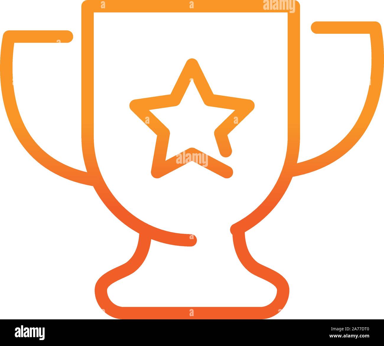 trophy award sport gym fitness gradient line vector illustration Stock Vector