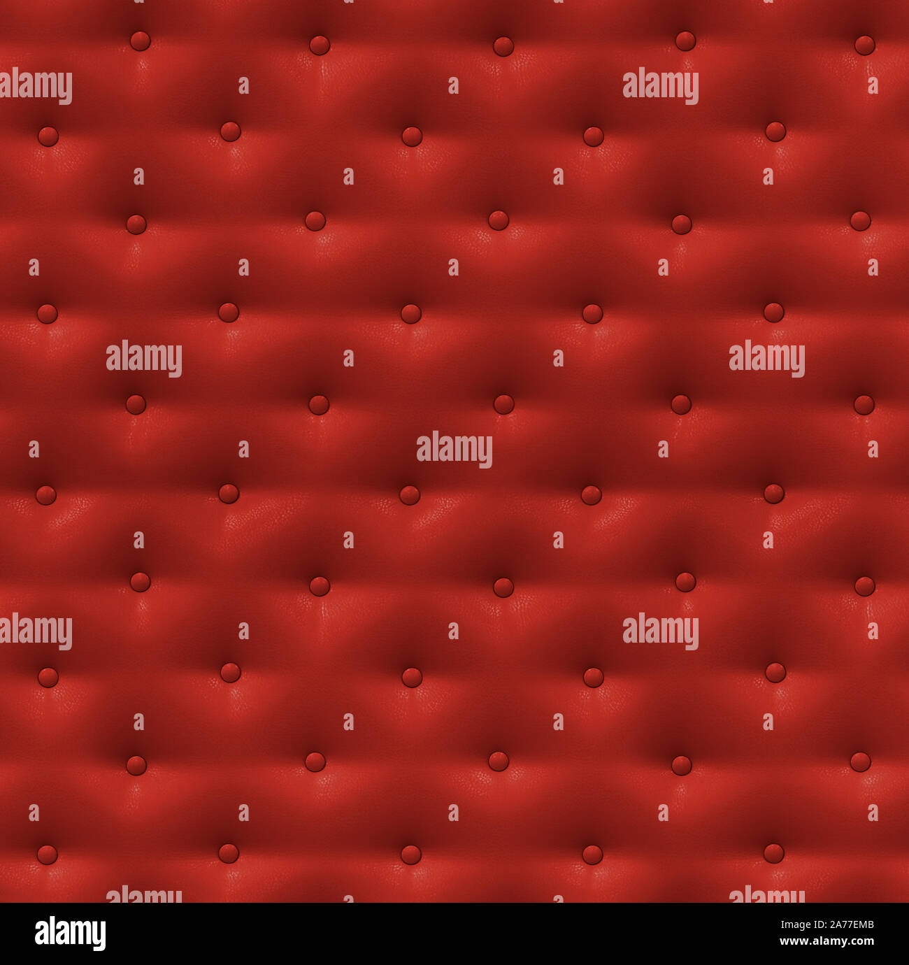 Red or brown leather seamless pattern with buttons Stock Photo