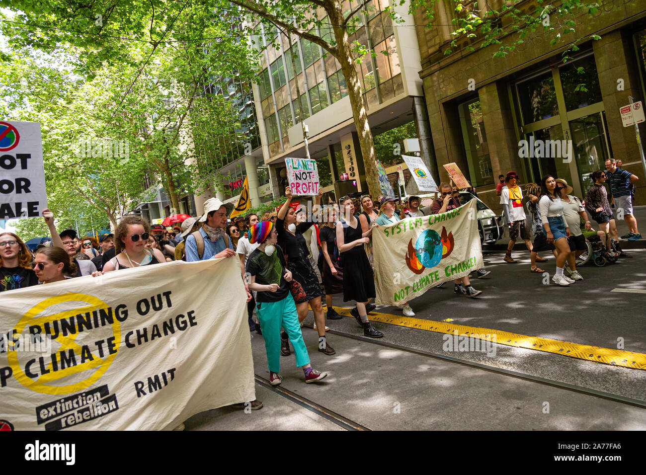 Melbourne, Australia. 31 October, 2019. Climate Change Activists, known ...