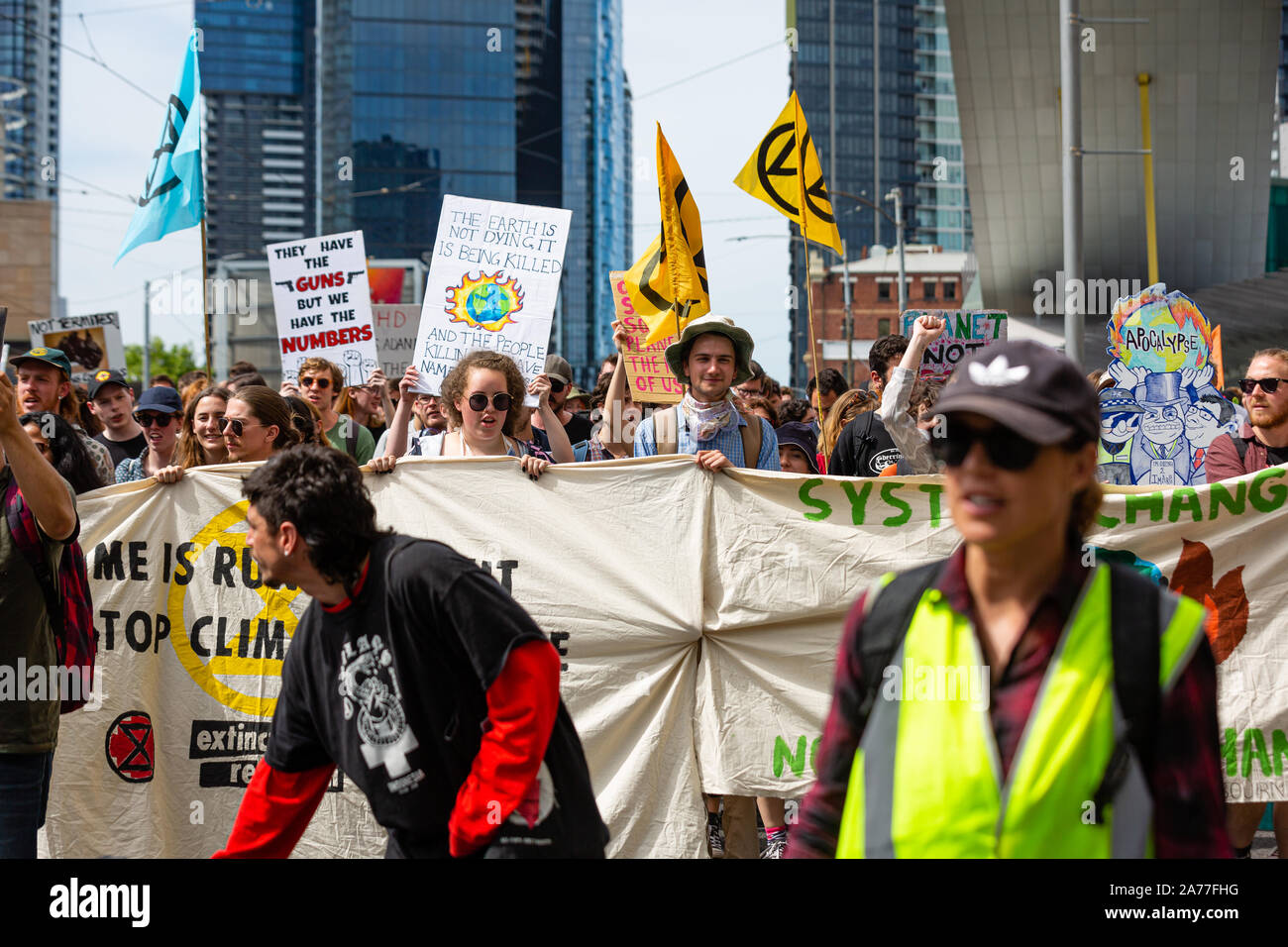 Melbourne, Australia. 31 October, 2019. Climate Change Activists, known ...