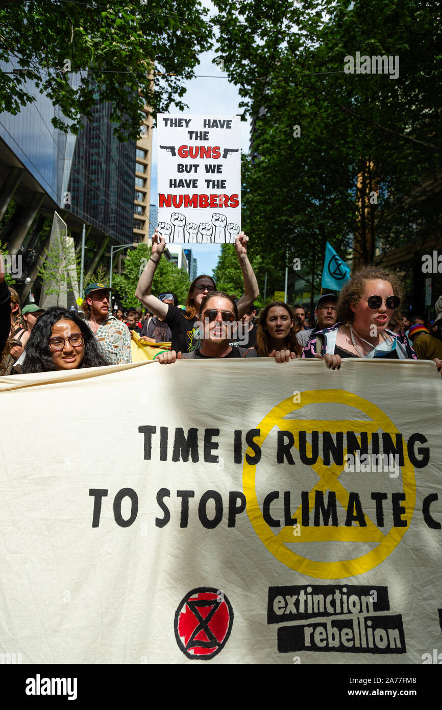 Melbourne, Australia. 31 October, 2019. Climate Change Activists, known ...