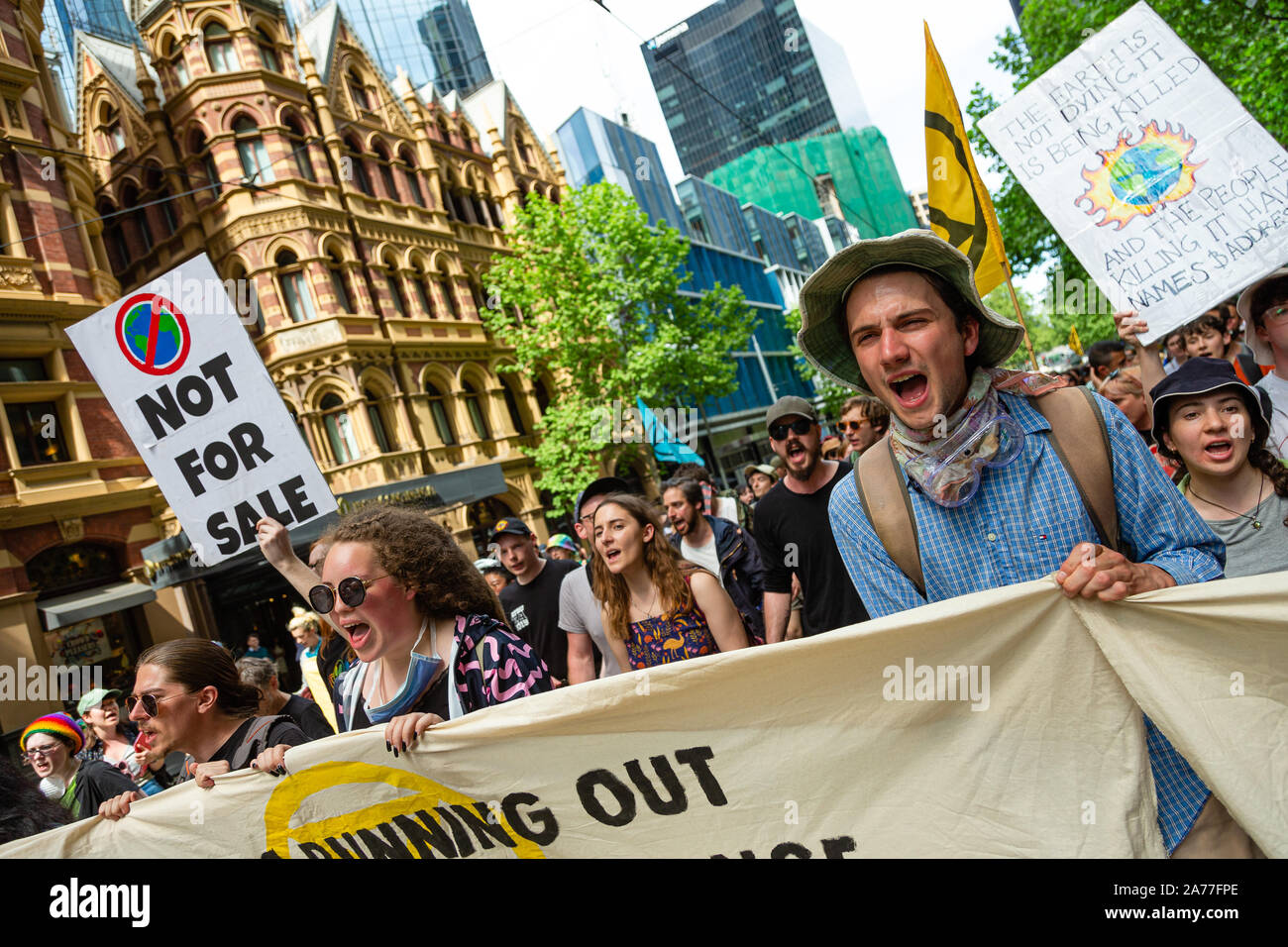 Melbourne, Australia. 31 October, 2019. Climate Change Activists, known ...