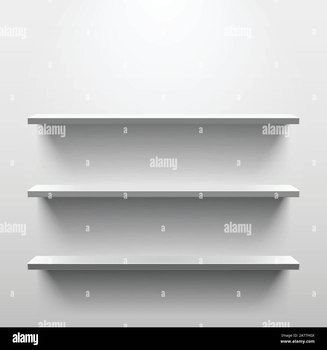 Shelves with shadow in empty white room Stock Vector Image & Art - Alamy