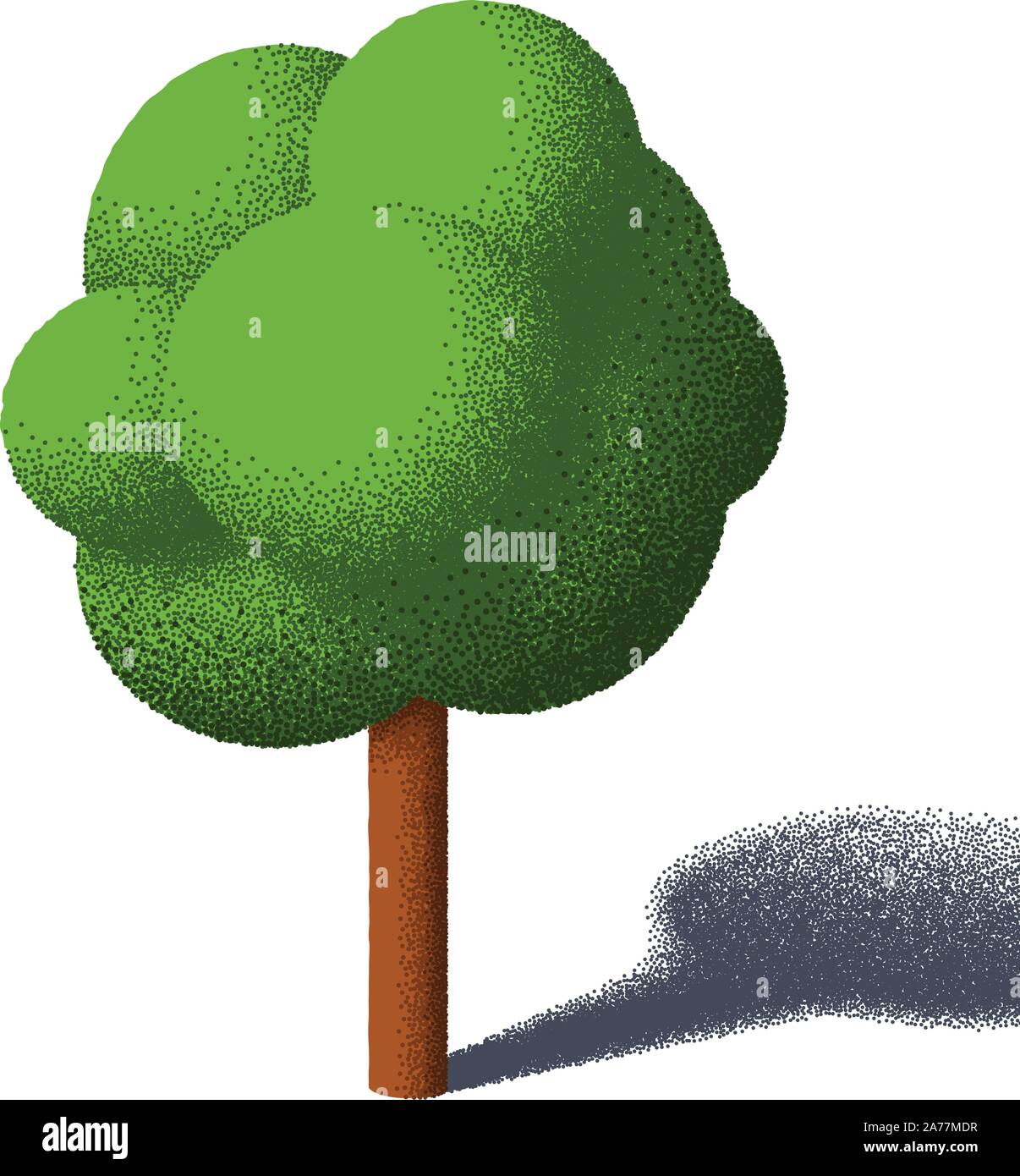 Retro textured icon tree with dotwork Stock Vector Image & Art - Alamy