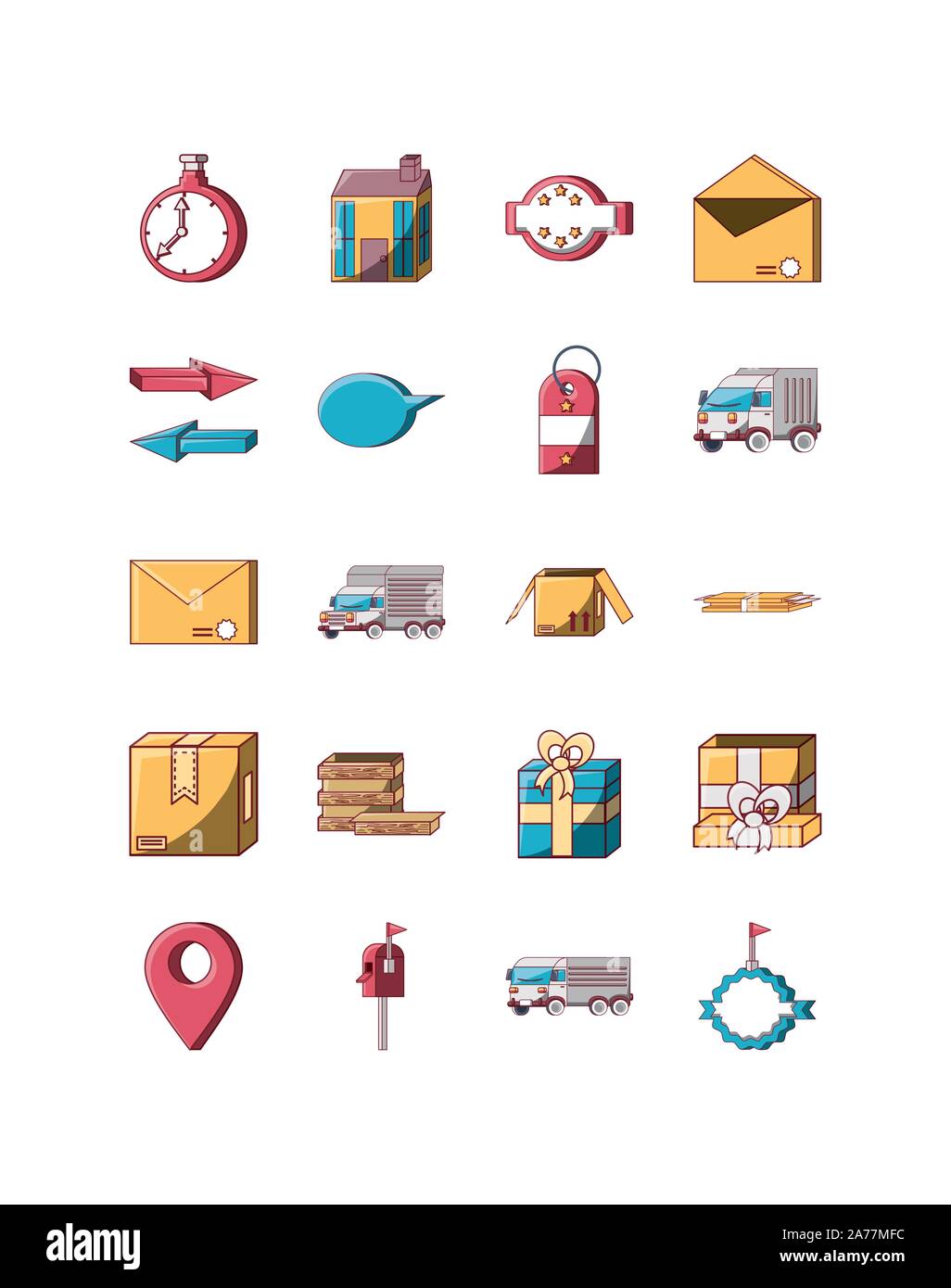 delivery icon set pack, High Quality variety symbols Vector ...