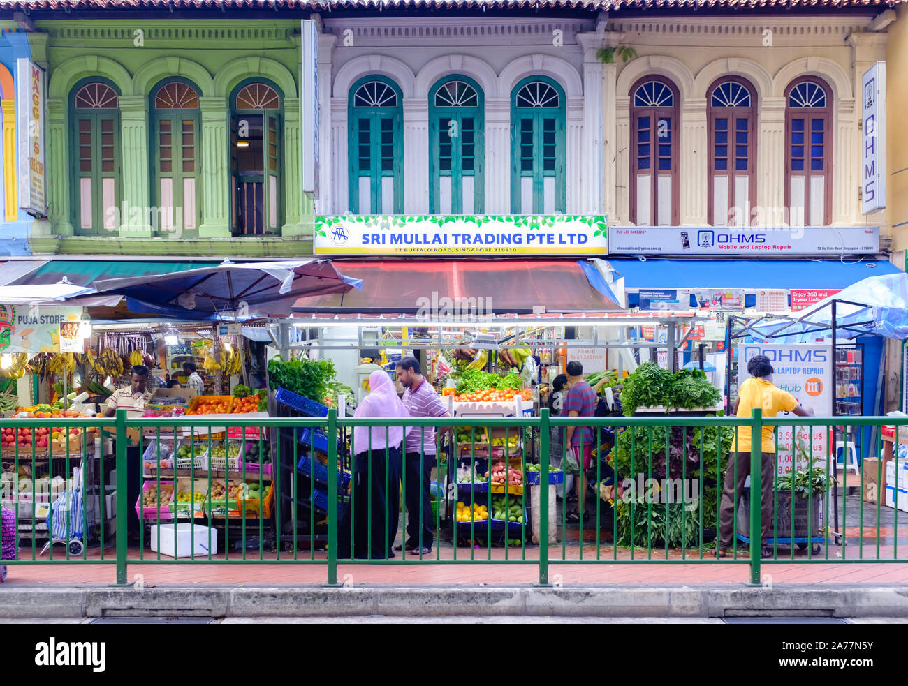 Singapore-17 MAR 2018:Singapore little Indian area Vegetable market