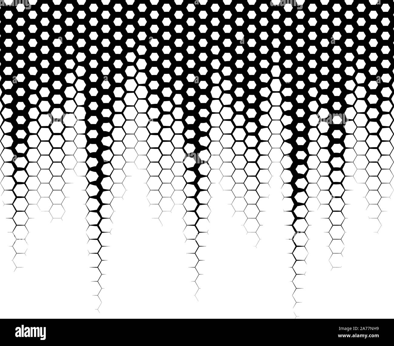 Background with gradient of black and white hexagons Stock Vector Image ...