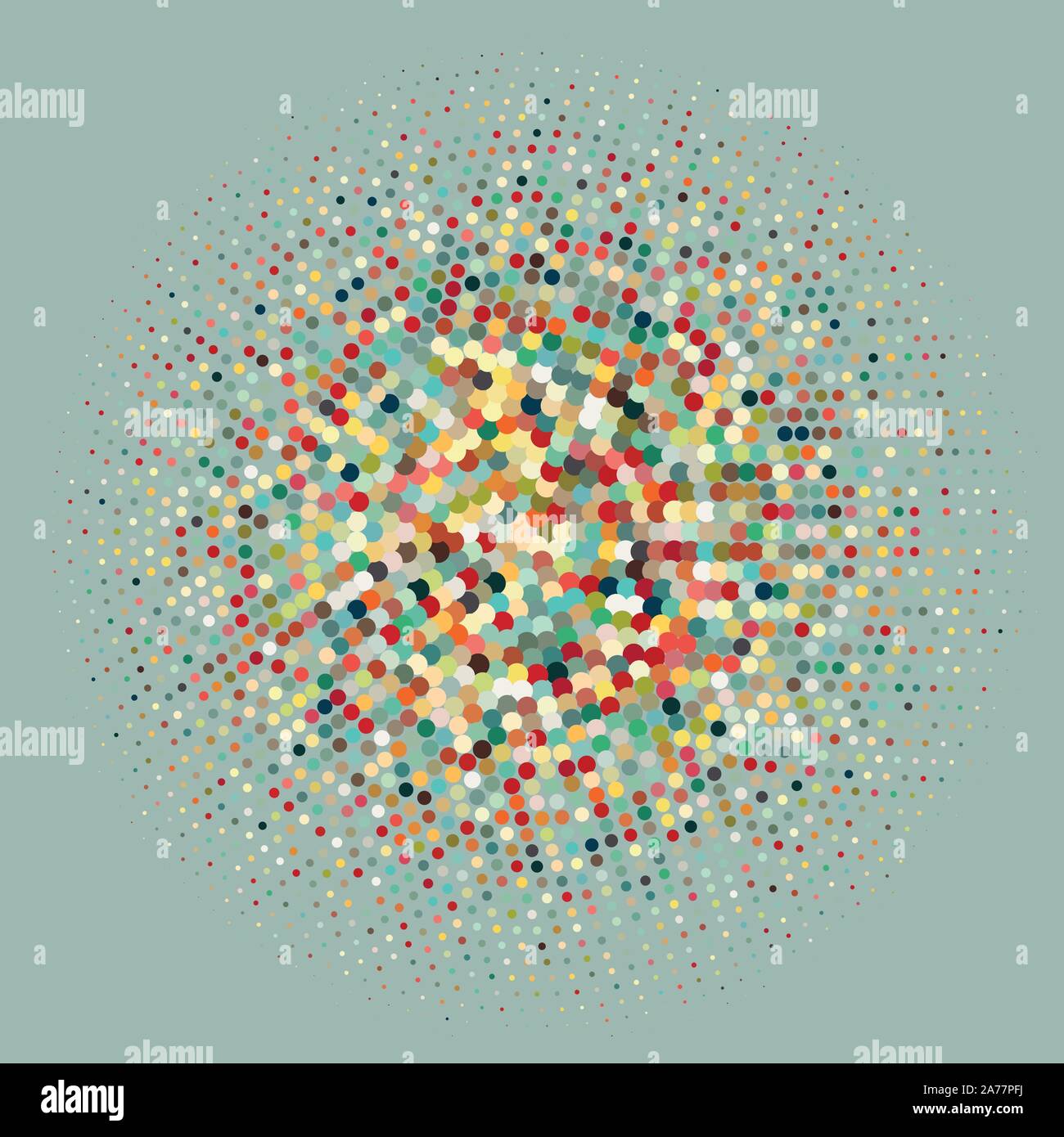 Flat colored ornament with retro halftone dots Stock Vector Image & Art ...