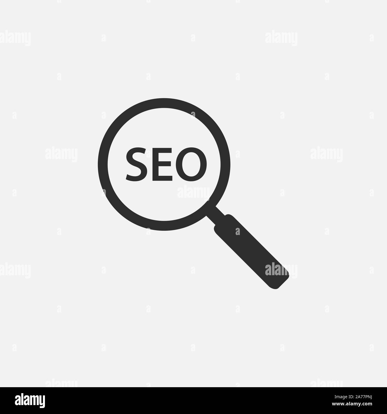 Search, seo icon. Vector illustration, flat design Stock Vector