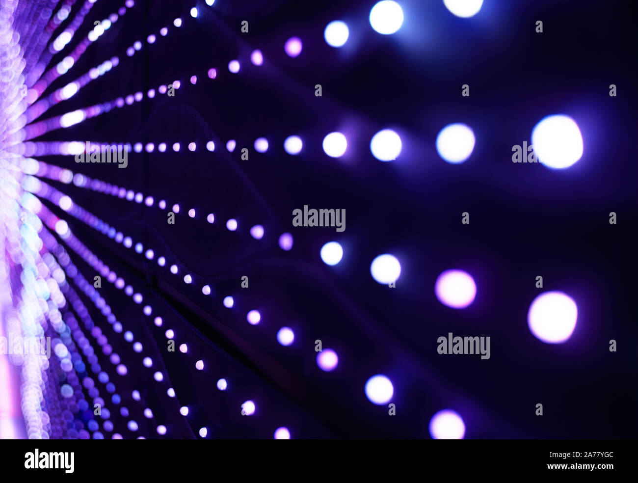 Abstract LED light wall, blurred background Stock Photo