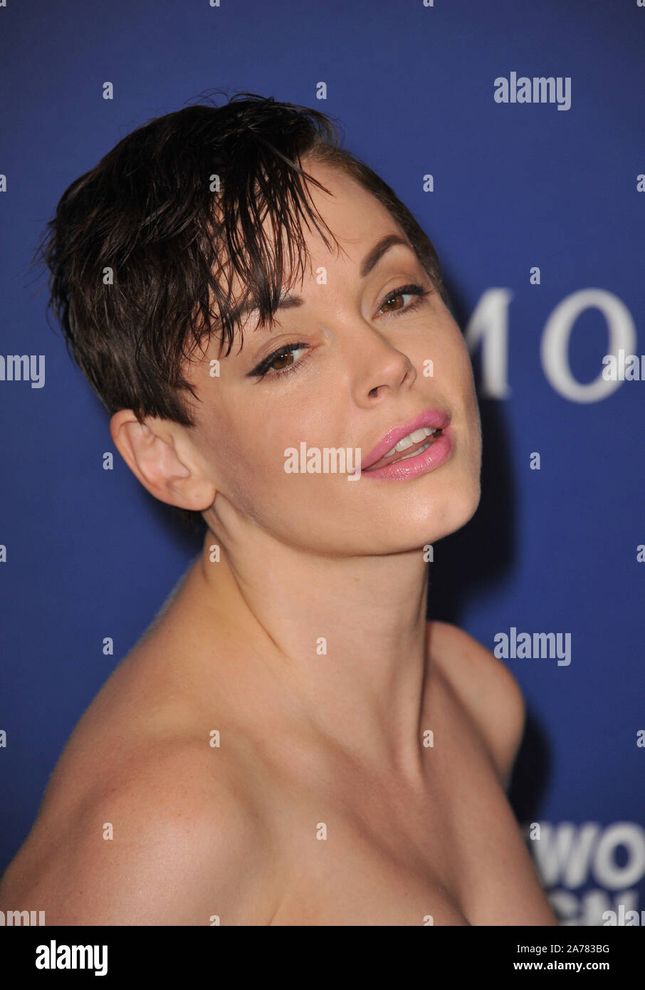 Bare Shoulders White Top Bow Short Hair Stock Photos Bare