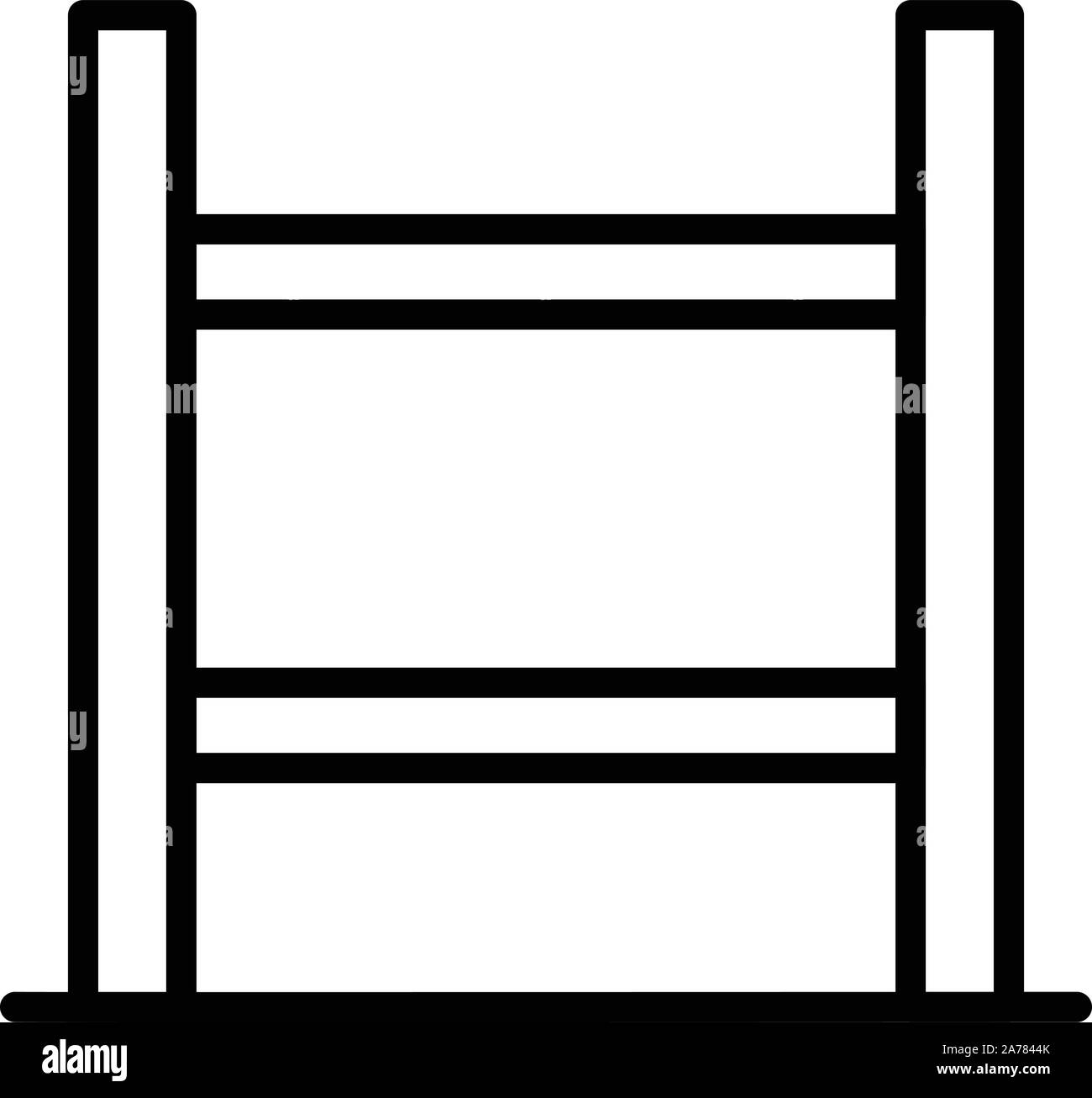 Empty warehouse rack icon outline style stock vector image art alamy