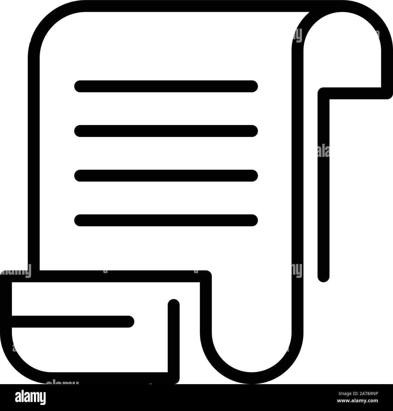 Payment receipt icon, outline style Stock Vector Image & Art - Alamy
