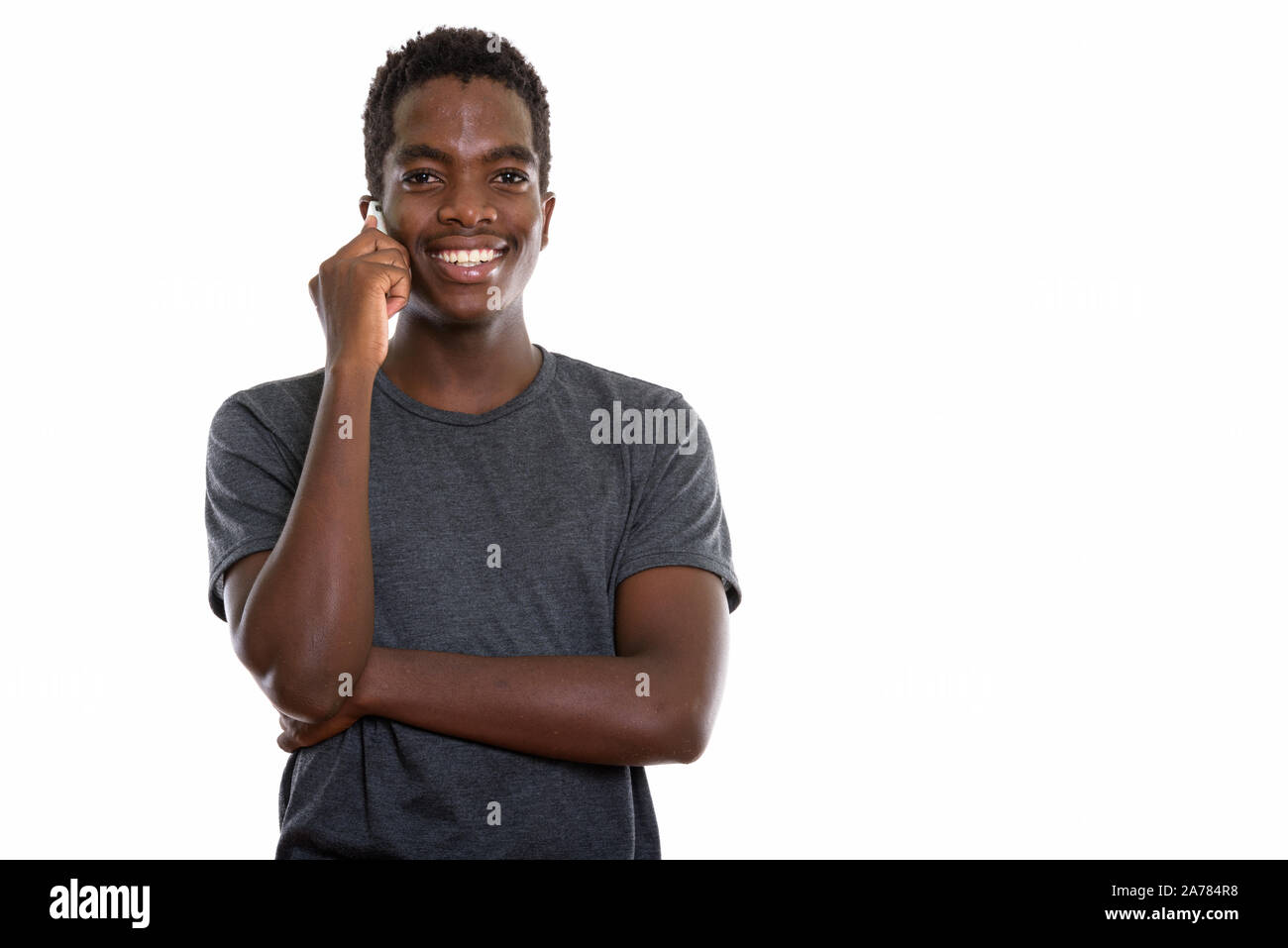 Black Teen Boy Smartphone High Resolution Stock Photography and Images ...