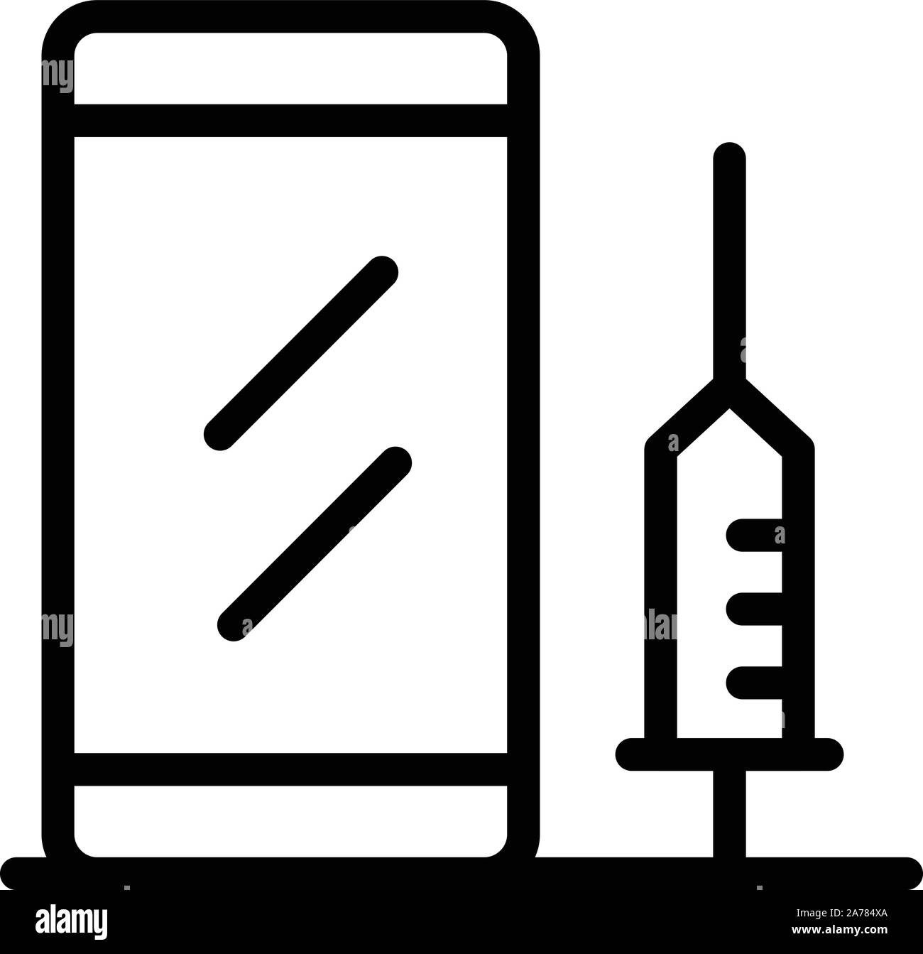 Fix smartphone icon, outline style Stock Vector Image & Art - Alamy