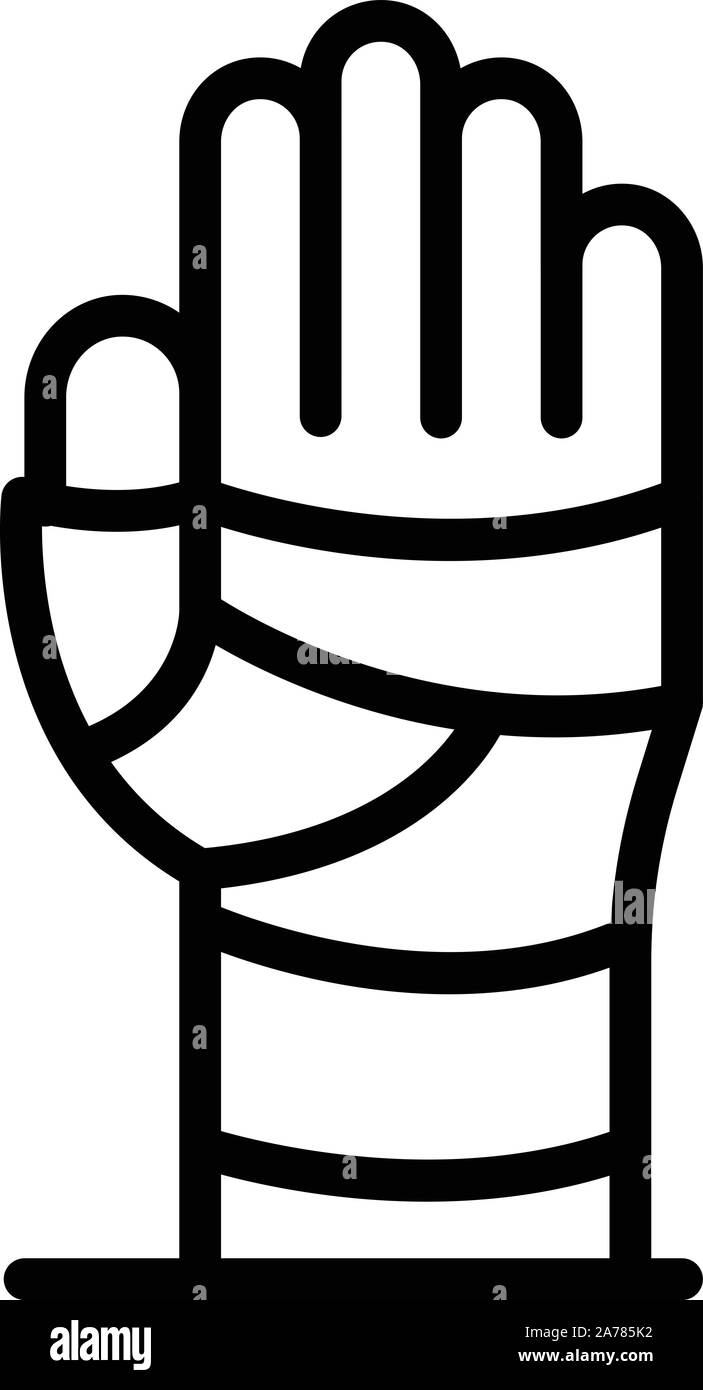 Plaster hand icon, outline style Stock Vector Image & Art - Alamy