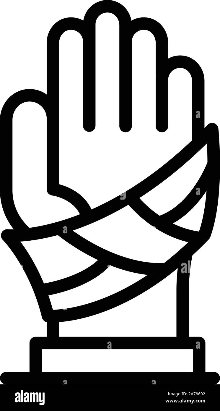 Hand plaster icon, outline style Stock Vector Image & Art - Alamy