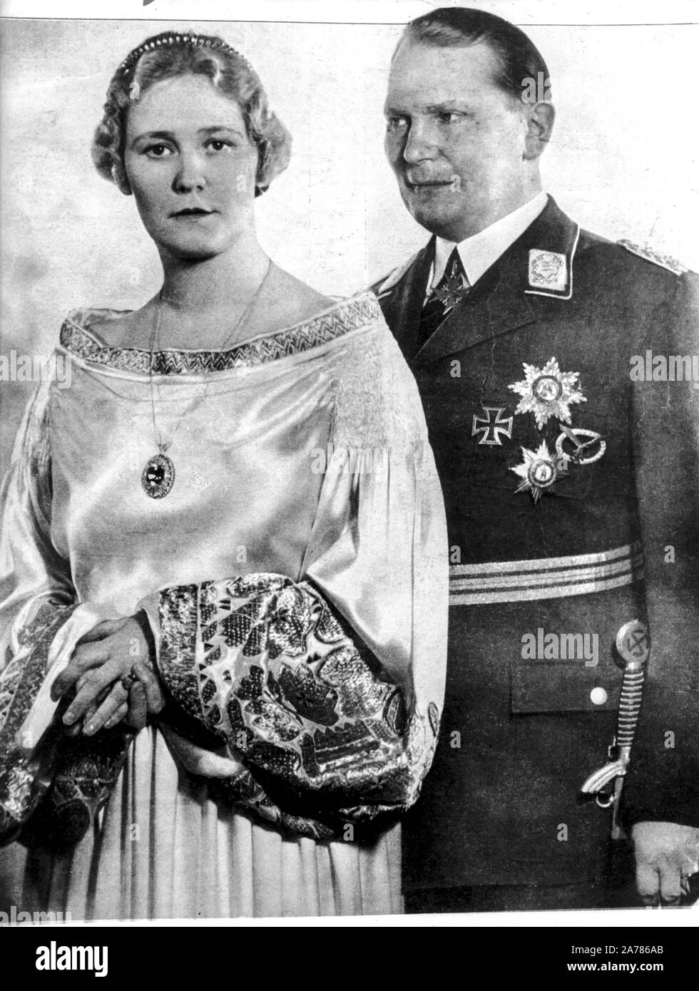 Hermann Goering with his wife Emmy Sonnemann, 1930s Stock Photo