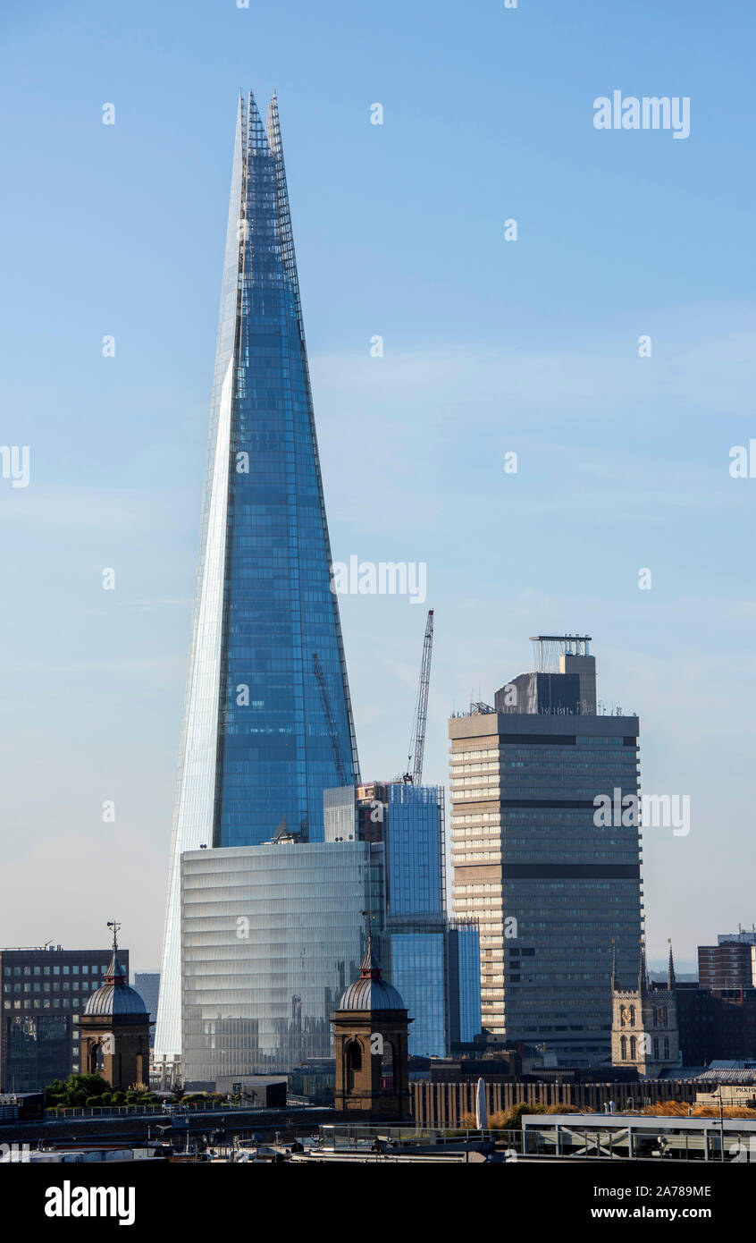 Shard as viewed from the Roof Terrace of the One New Change Development in London, England UK Stock Photo