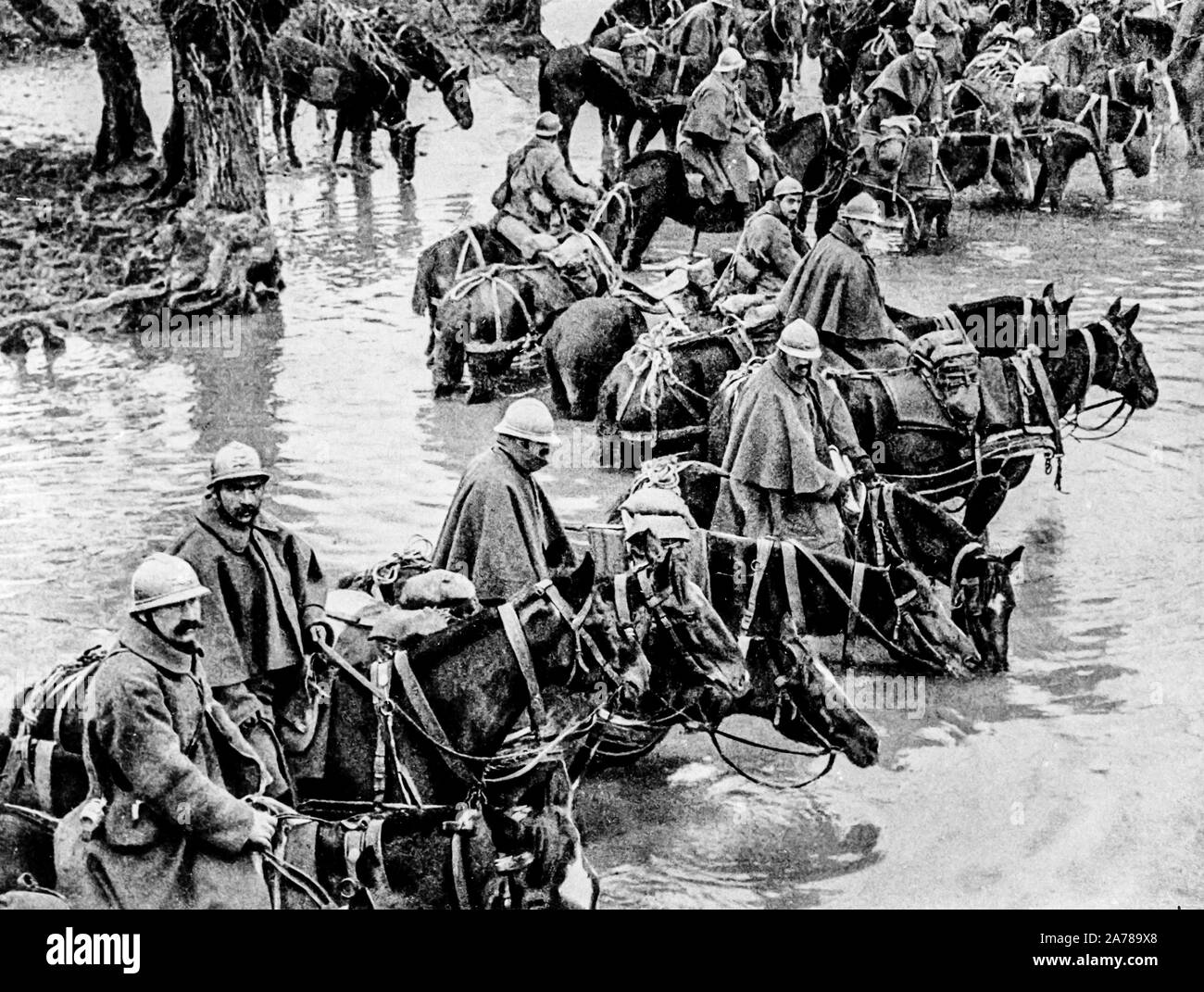 Italian cavalry, World War I Stock Photo