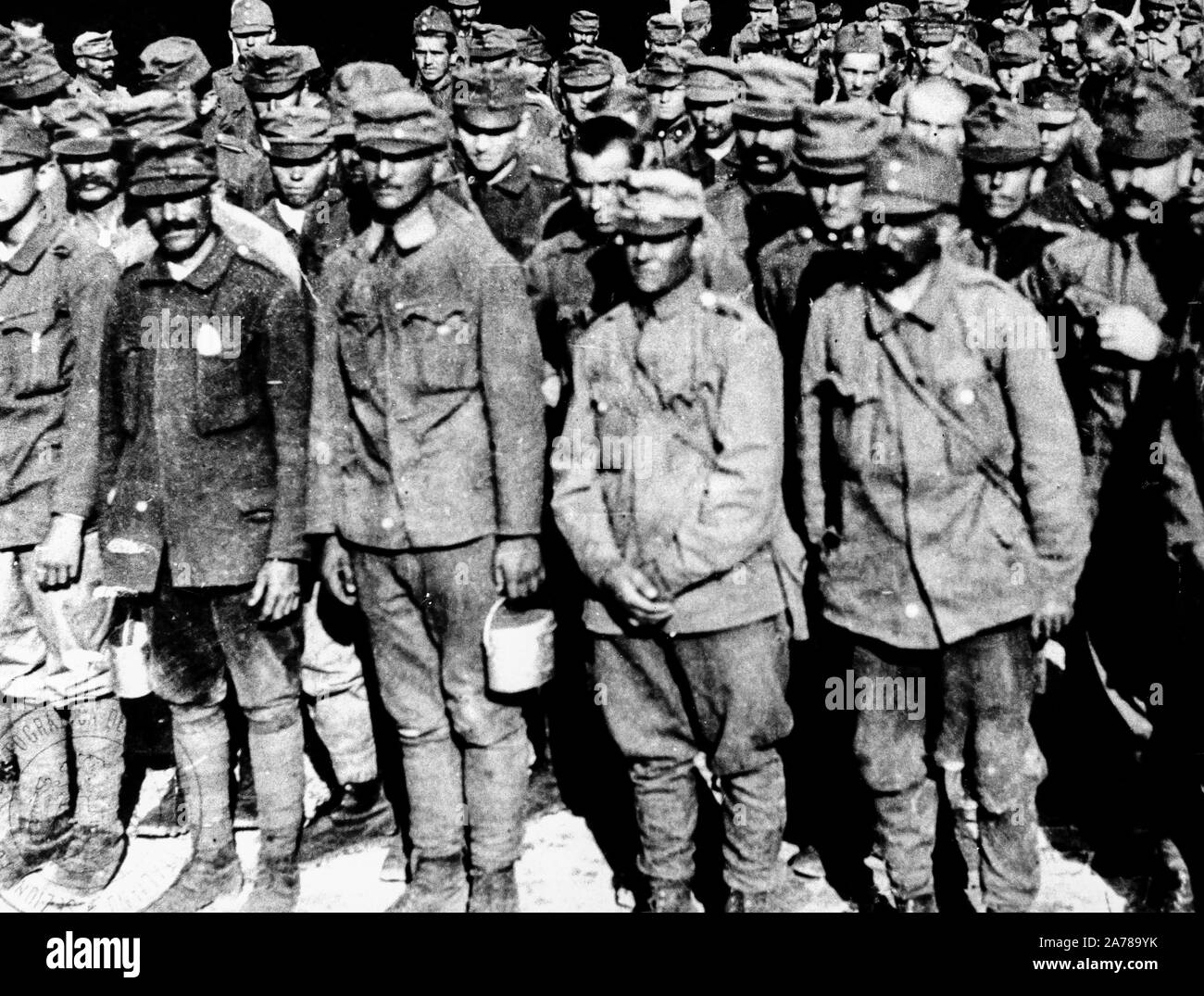 Austrian prisoners, World War I, 1918 Stock Photo