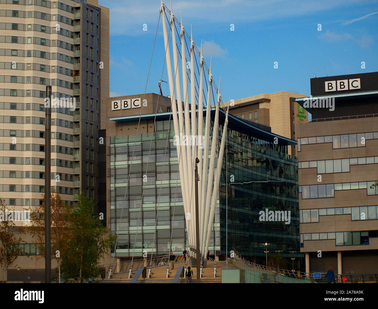 Media city, salford quays, salford, manchester Stock Photo