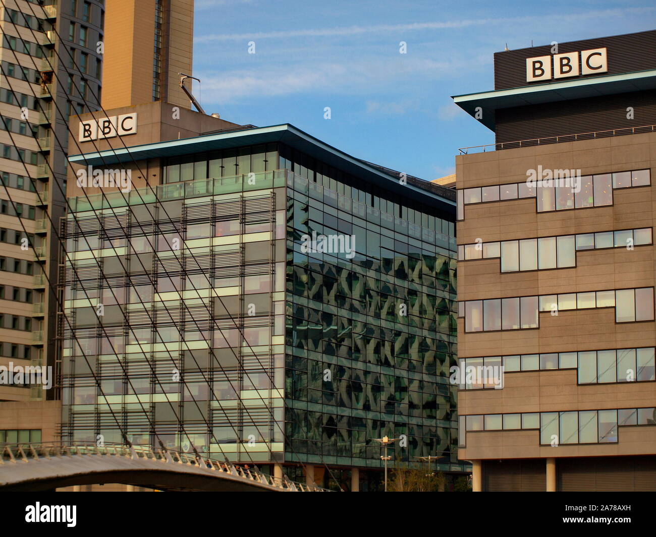 BBC buildings, media city, salford quays/ docks, salford, manchester Stock Photo