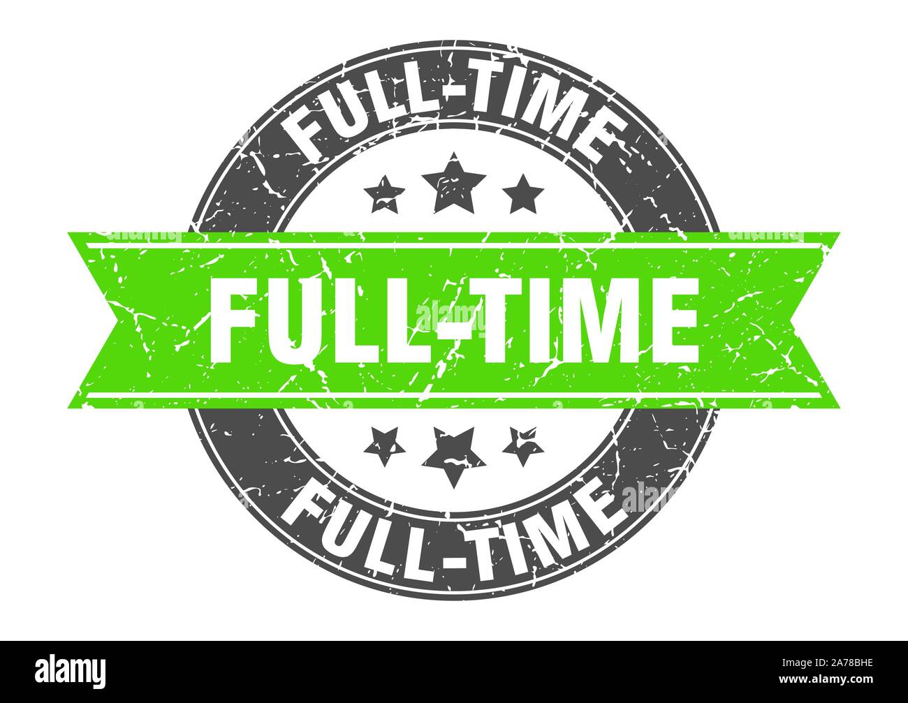 Full time ribbon label hi-res stock photography and images - Alamy