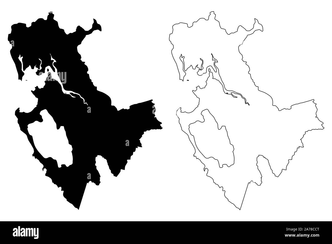 Darien Province (Republic of Panama, Provinces of Panama) map vector illustration, scribble sketch Darien map Stock Vector