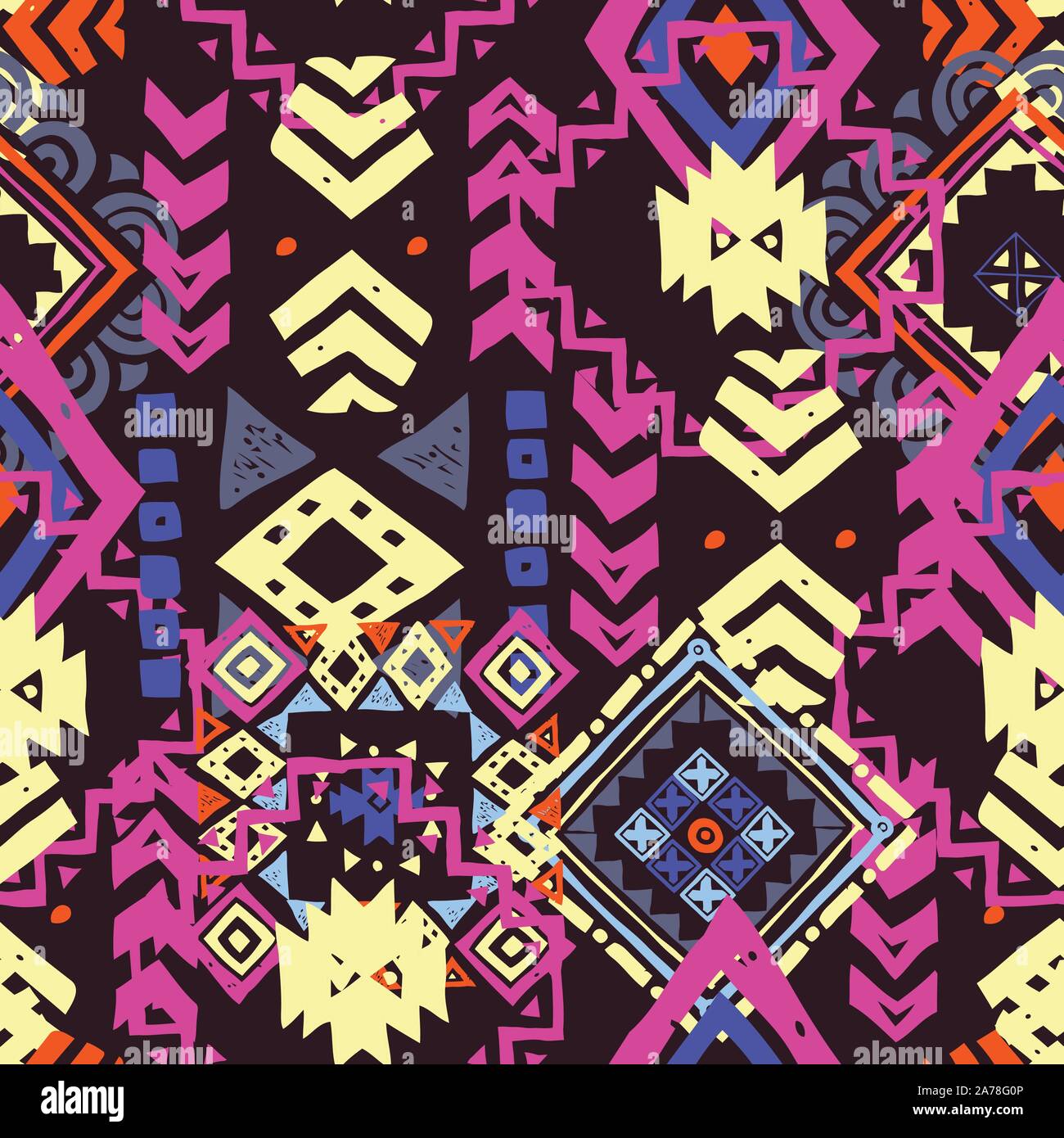Seamless Ethnic pattern. Tribal vector abstract background Stock Vector ...