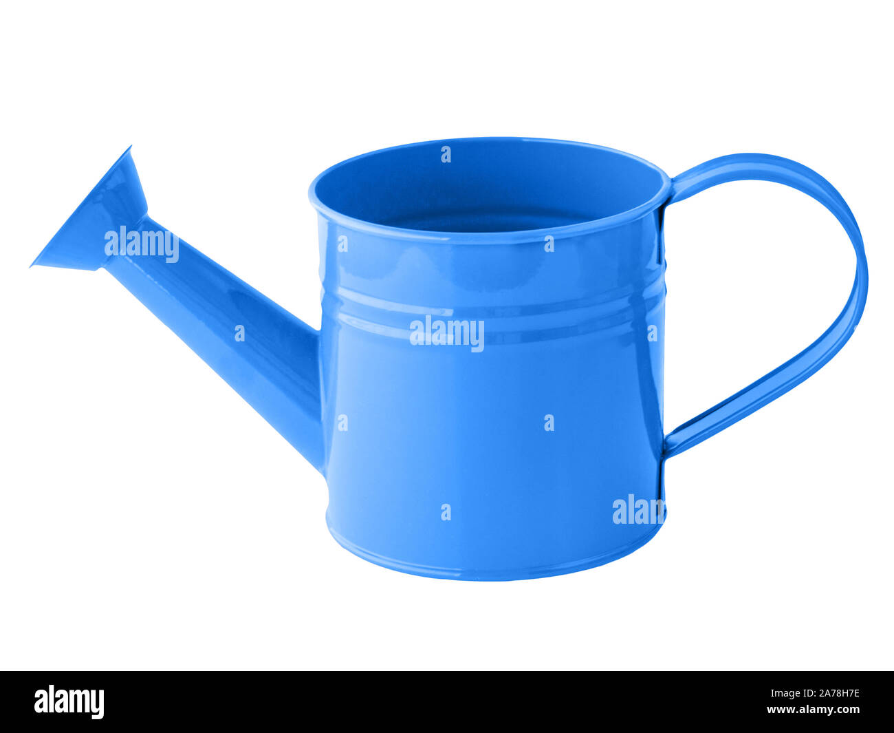 Blue Watering can Stock Photo Alamy