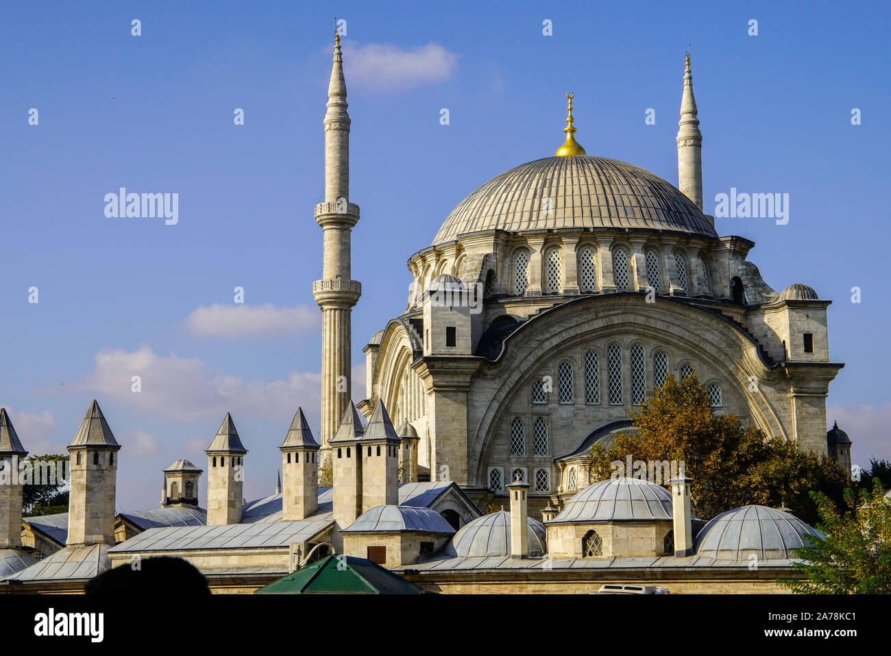 View of Nuruosmaniye Mosque close to Grand Bazaar, Istanbul, Turkey. Stock Photo