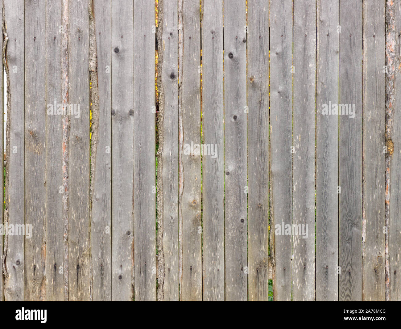 Wooden wall of an old fence in the village Stock Photo - Alamy