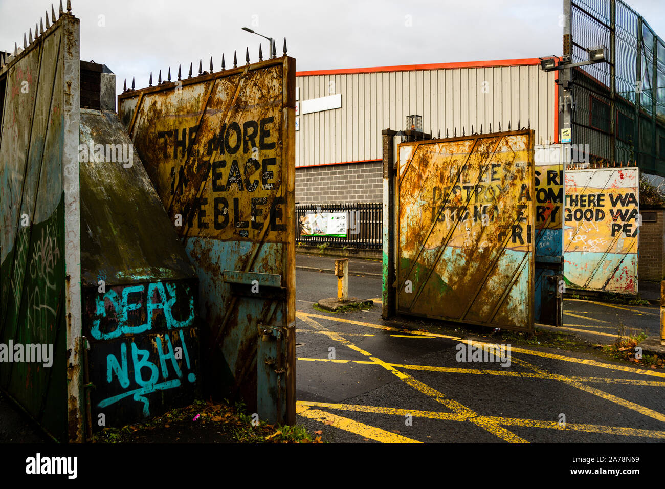 Political murals in Belfast, Northern Ireland, United Kingdom Stock Photo