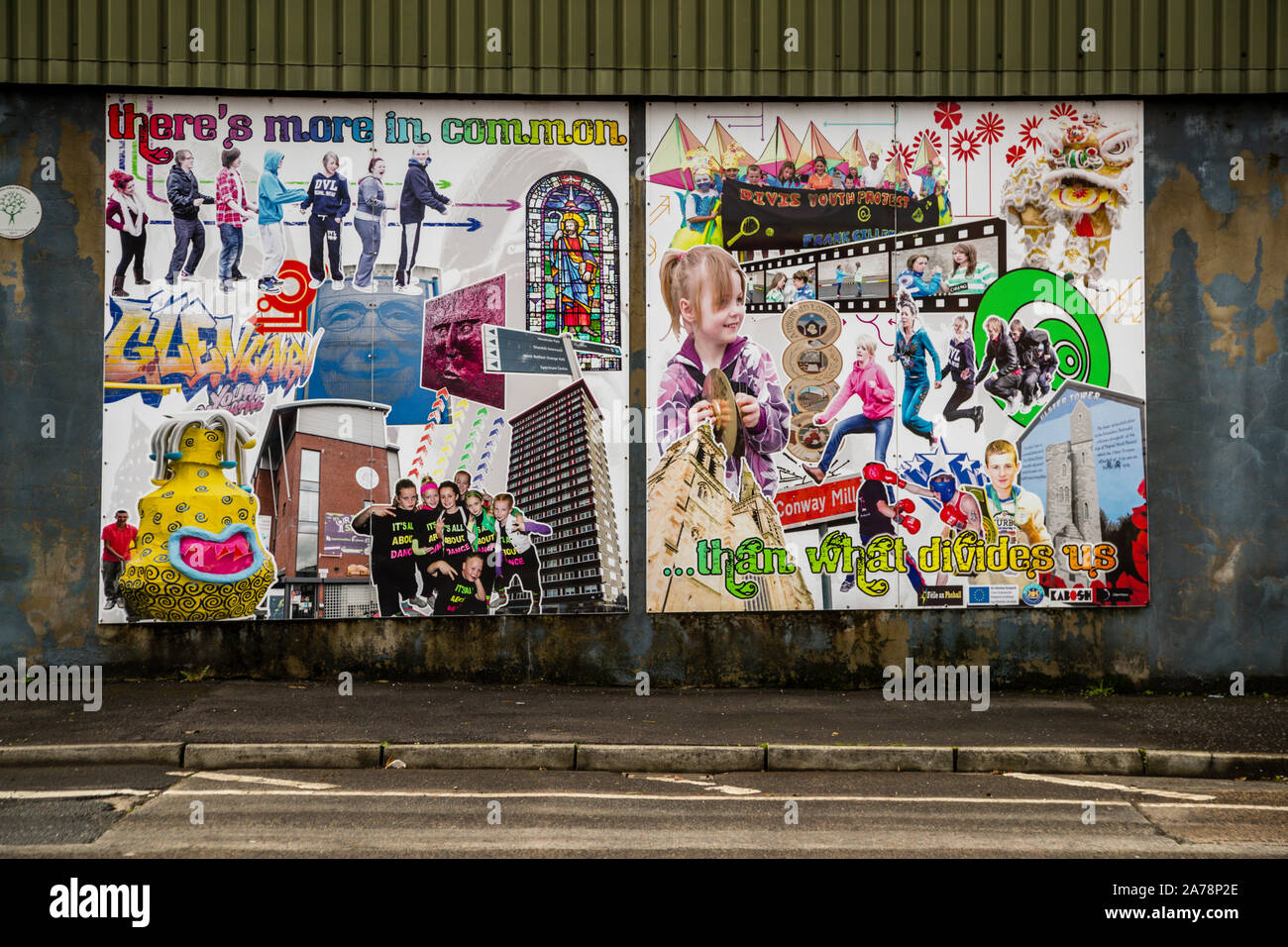 Political murals in Belfast, Northern Ireland, United Kingdom Stock Photo