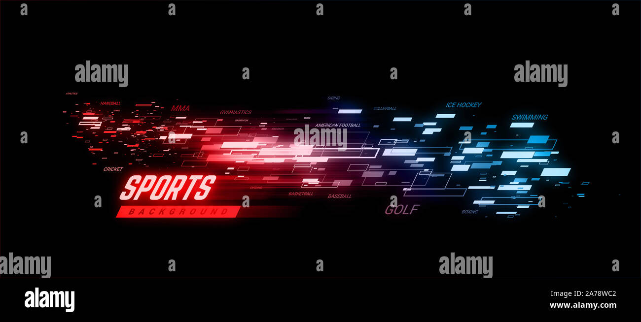 Sports geometric background llustration. Can be use for sport news, poster, presentation. Stock Photo
