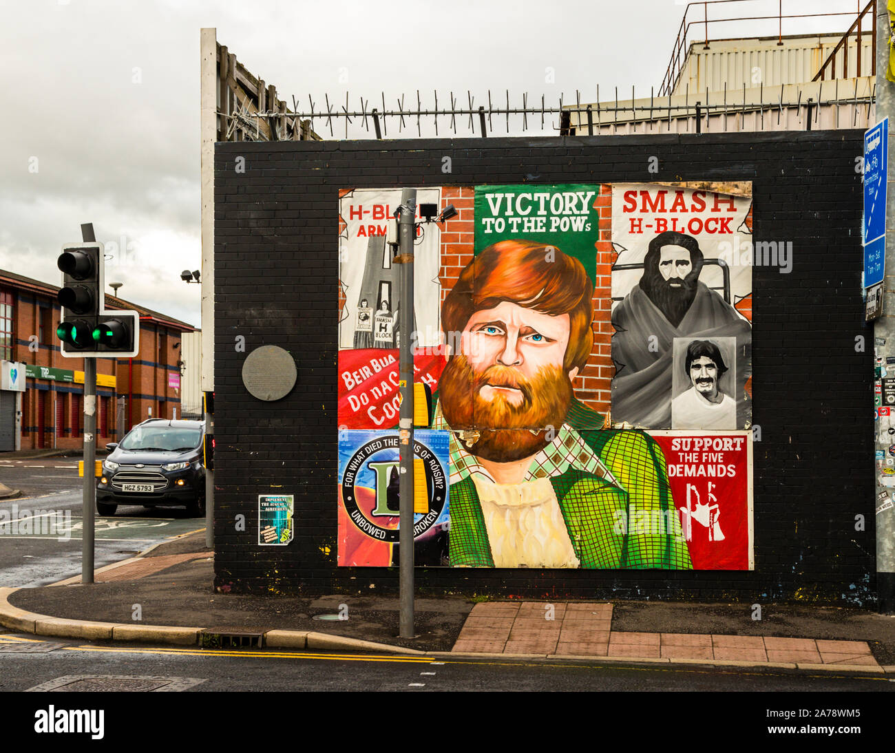 Political murals in Belfast, Northern Ireland, United Kingdom Stock Photo