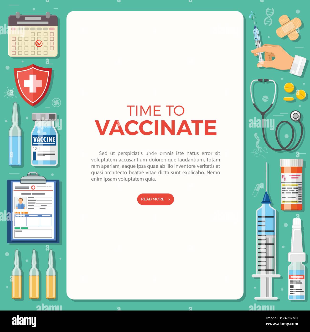 Vaccination Concept Banner Stock Vector