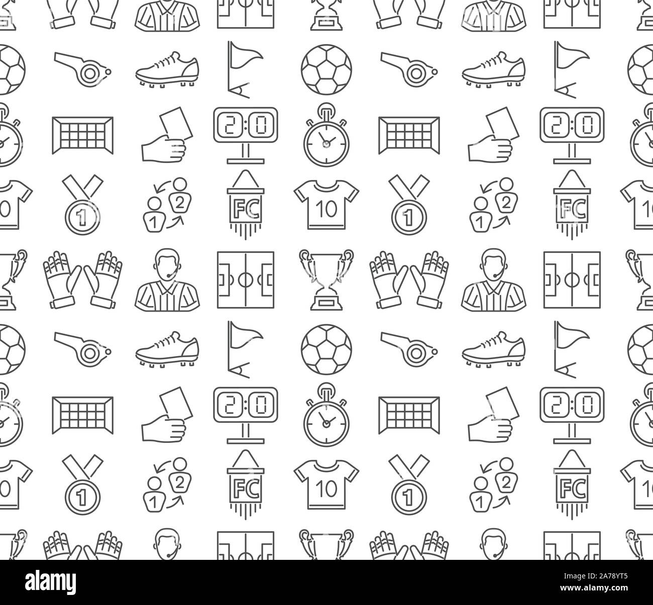 Soccer Football Seamless Pattern Stock Vector