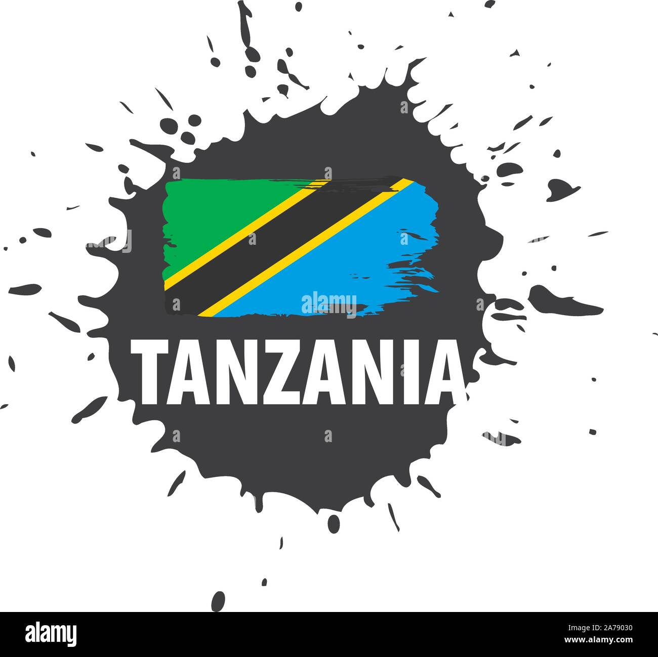 Tanzania flag, vector illustration on a white background Stock Vector ...