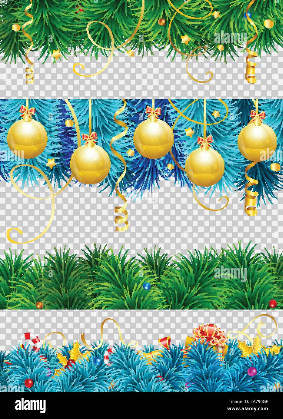 Christmas Frame with Fir Branches Stock Vector