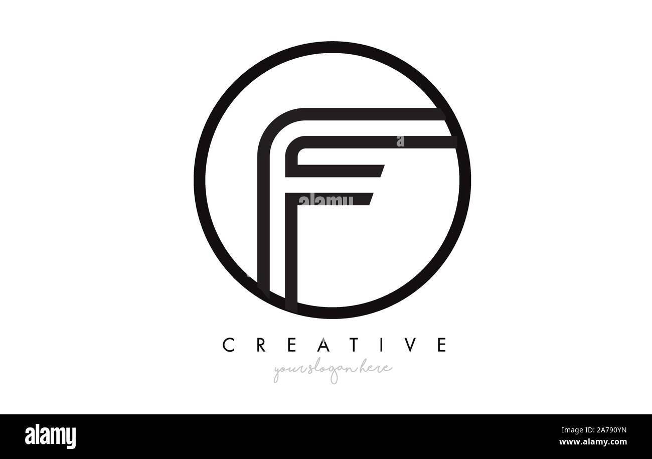 F Letter Icon Logo Design With Monogram Creative Look. Letter Circle ...