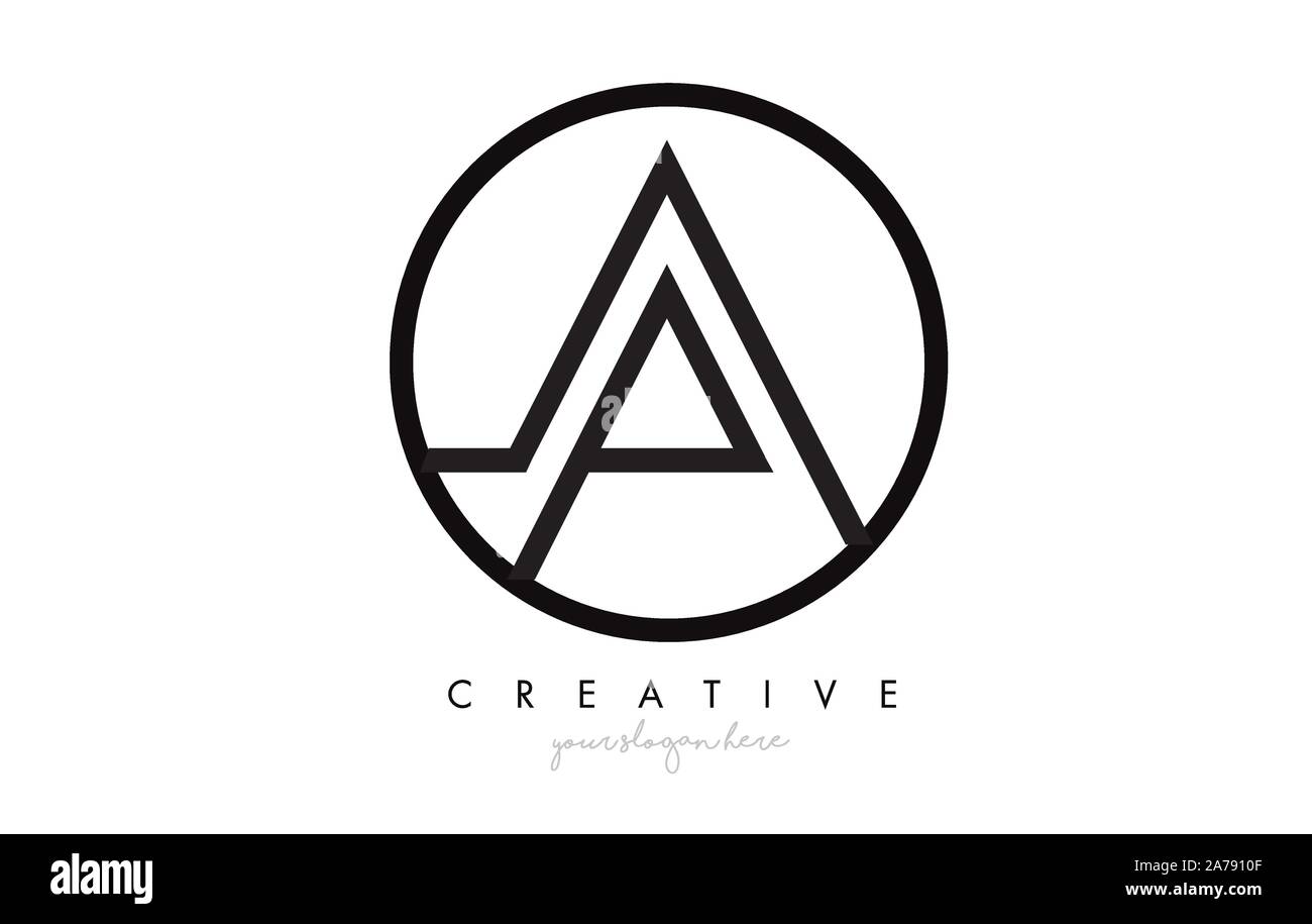 A Letter Icon Logo Design With Monogram Creative Look. Letter Circle ...