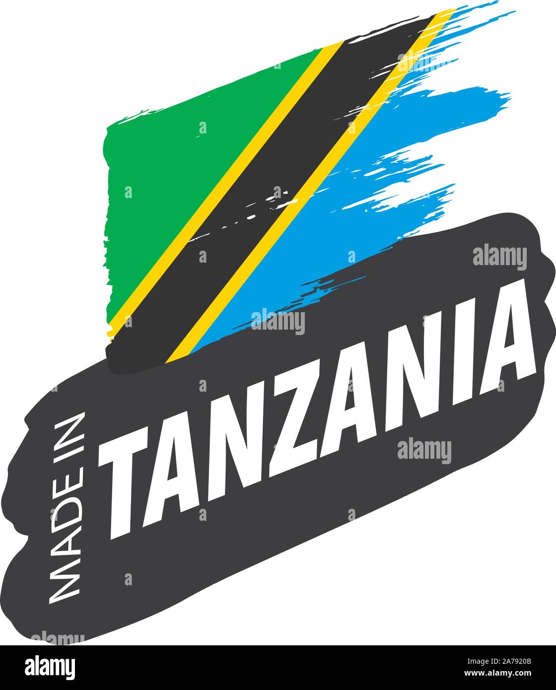 Tanzania flag, vector illustration on a white background Stock Vector ...