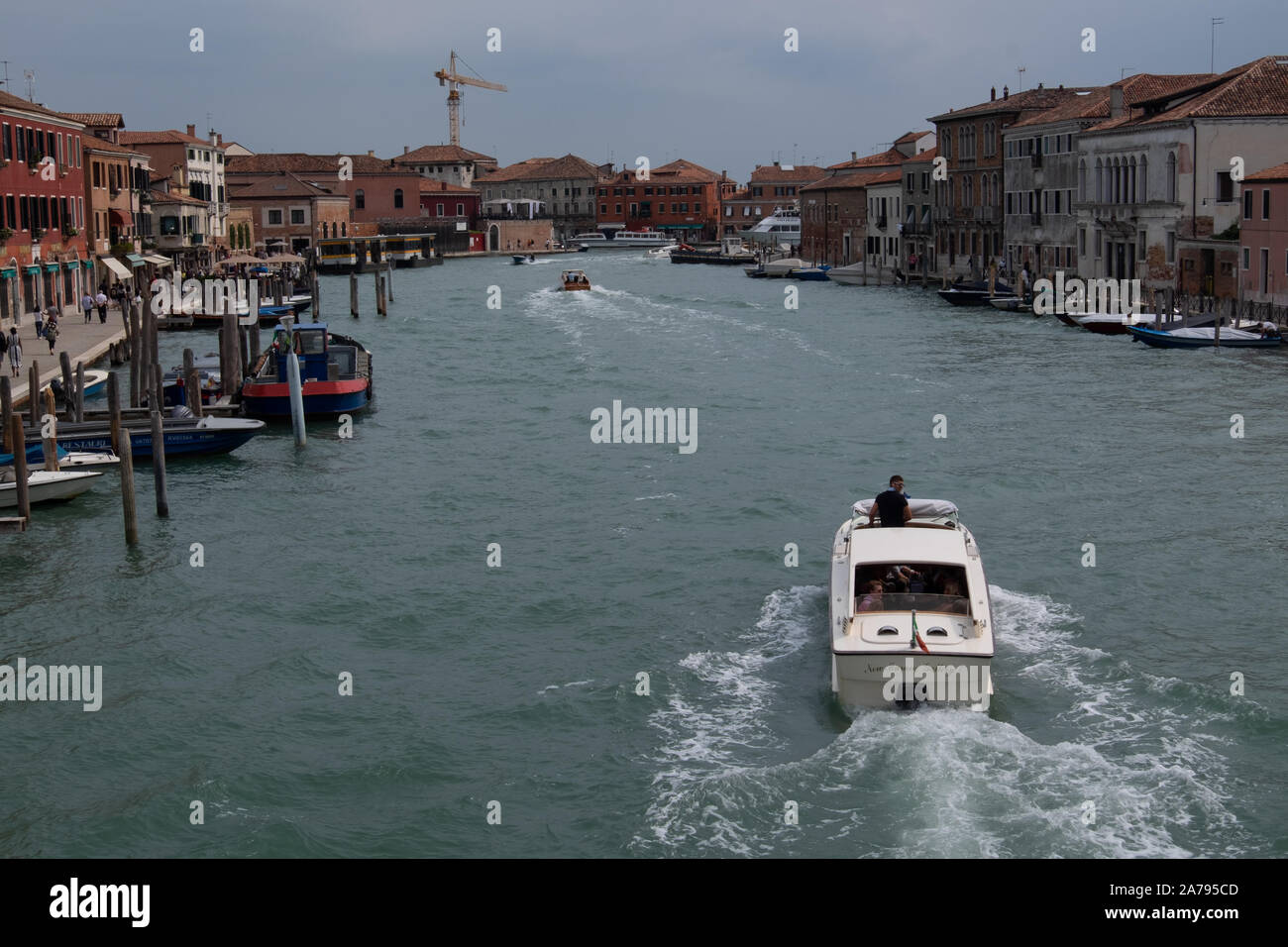 Canal in venice motor boats hi-res stock photography and images - Alamy
