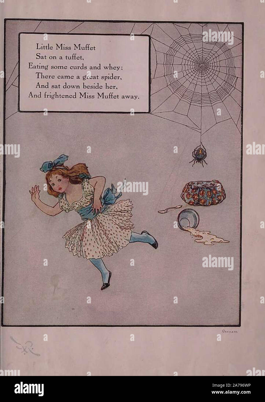 vintage nursery rhyme illustration artwork Stock Photo - Alamy