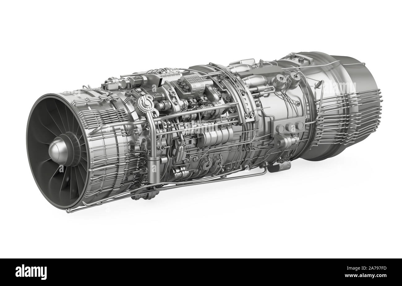 Turbofan Jet Engine Isolated Stock Photo Alamy