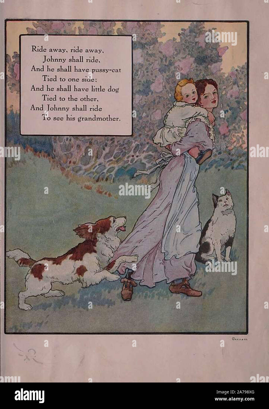 vintage-nursery-rhyme-illustration-artwork-stock-photo-alamy