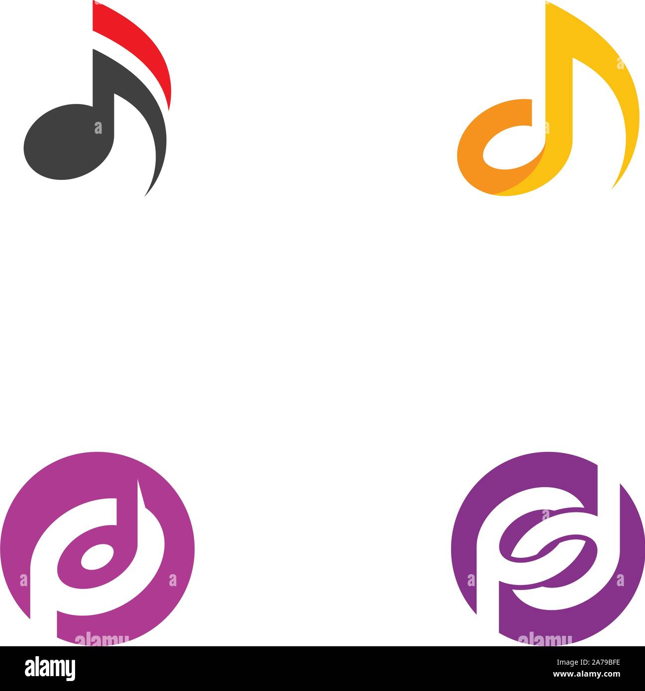 Music note Icon Vector illustration design Stock Vector Image & Art - Alamy